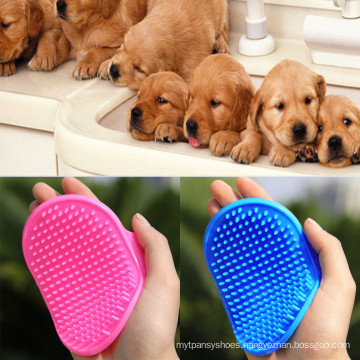 New Qualified Pet Dog Cat Bath Brush Comb Rubber Glove Hair Fur Grooming Massaging Massage Mit pet shower dog brush